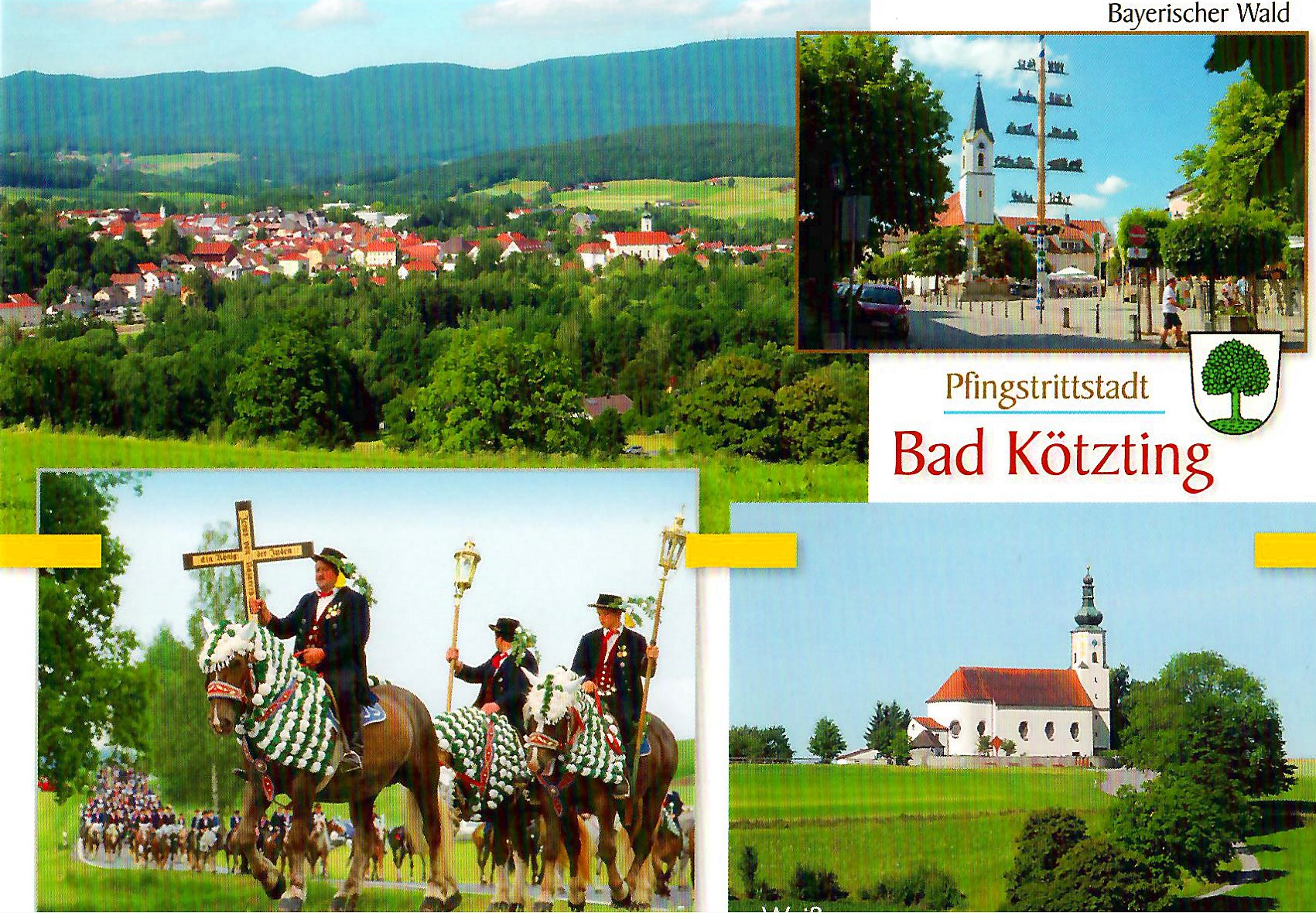 Karte - 5 - Pfingstritt mit Stadtansichten Bad Kötzting