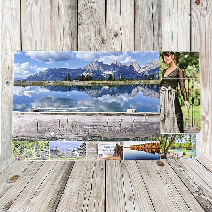 Holzbox mit Découpage - Modellserie 1-A