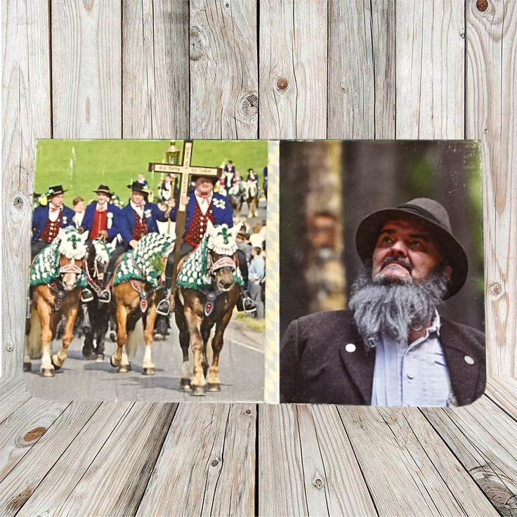 Holzbox mit Découpage - Modellserie 1-A