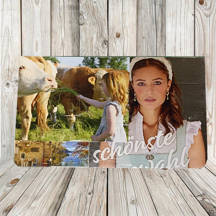 Holzbox mit Découpage - Modellserie 1-A