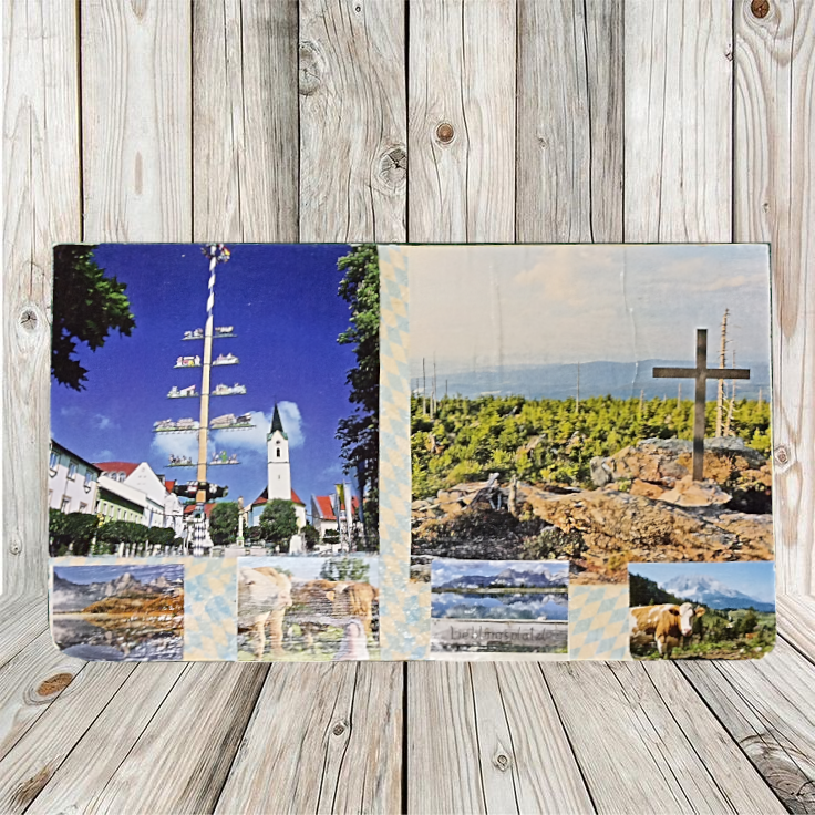 Holzbox mit Découpage - Modellserie 1-A