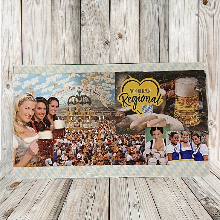 Holzbox mit Découpage - Modellserie 1-A