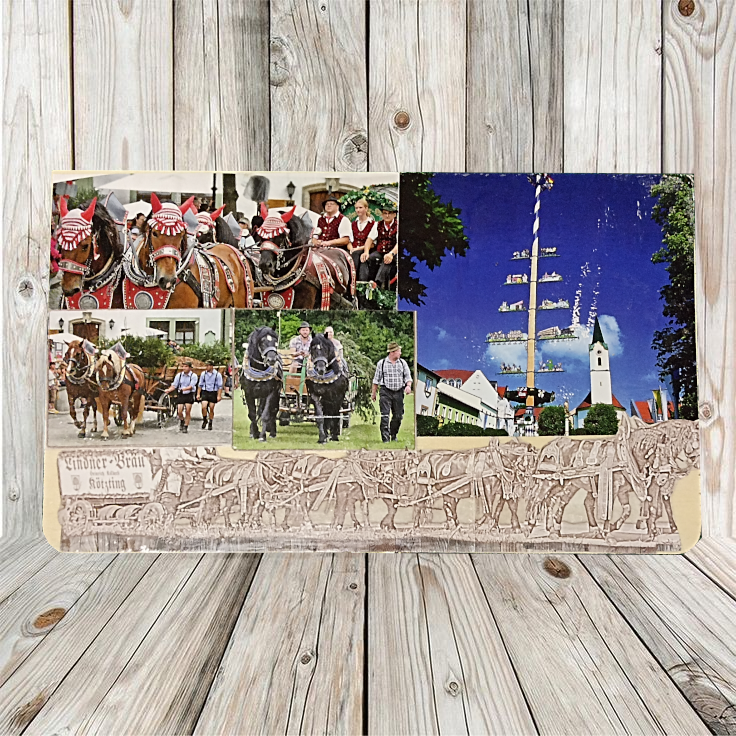 Holzbox mit Découpage - Modellserie 1-A