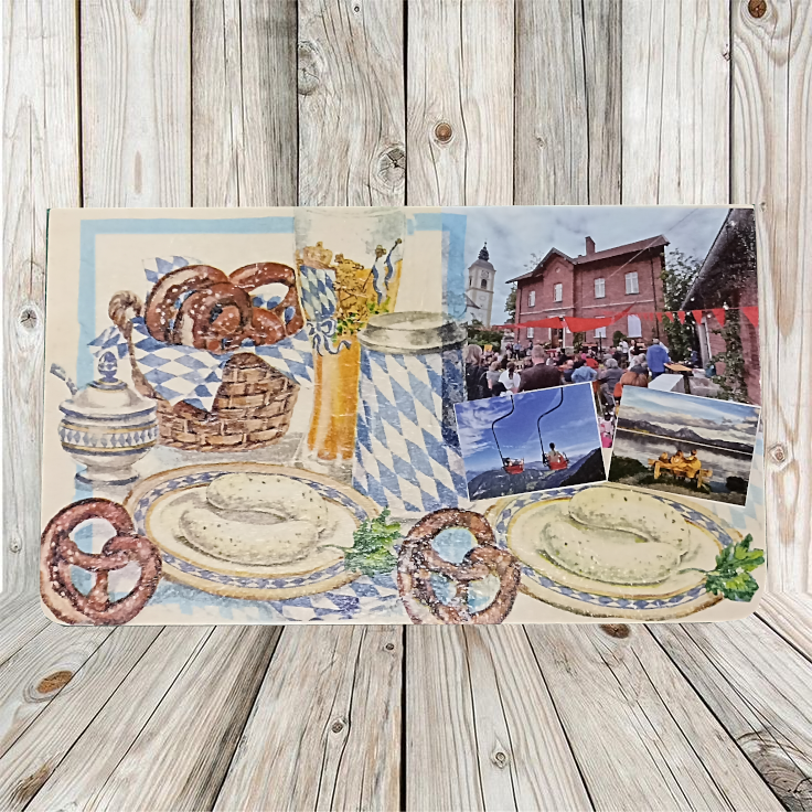 Holzbox mit Découpage - Modellserie 1-A