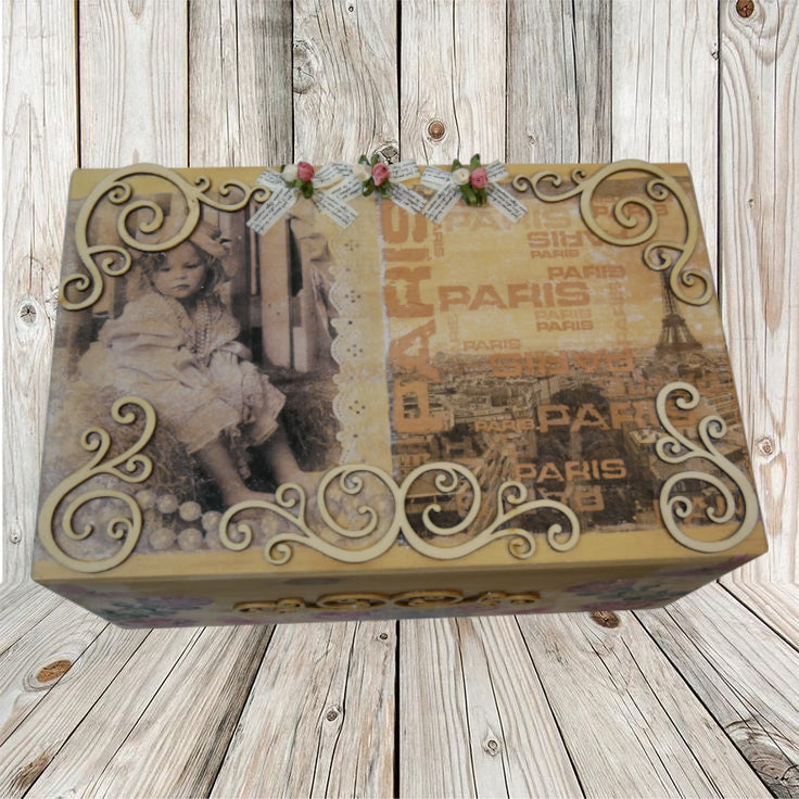 Typ 1 - Box 3 - Holzbox mit Découpage