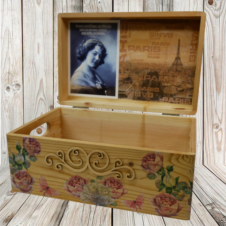 Typ 1 - Box 3 - Holzbox mit Découpage