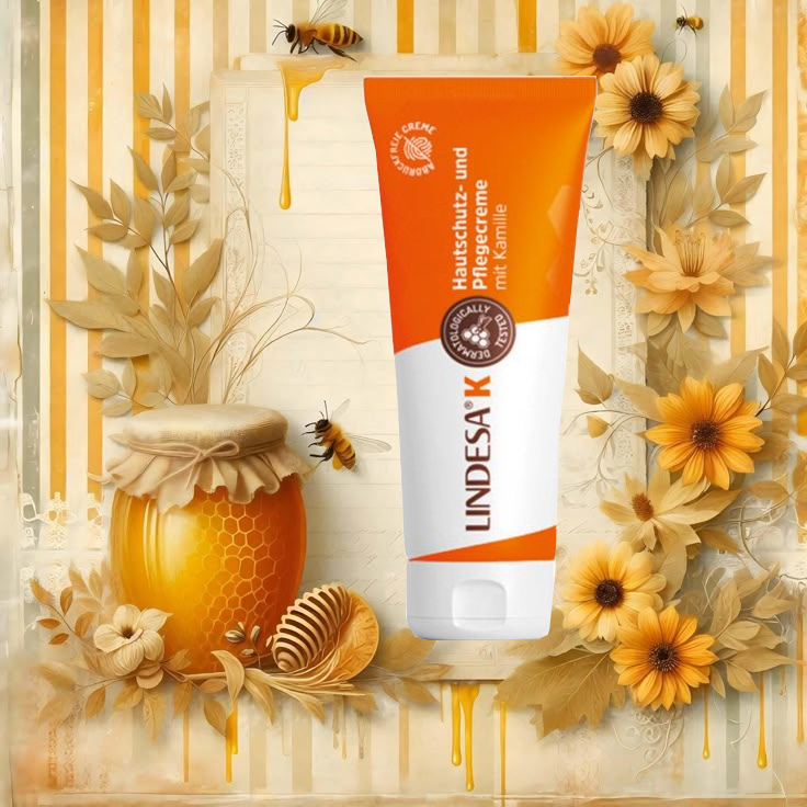 Handcreme mit Kamille und Bienenwachs von Lindesa