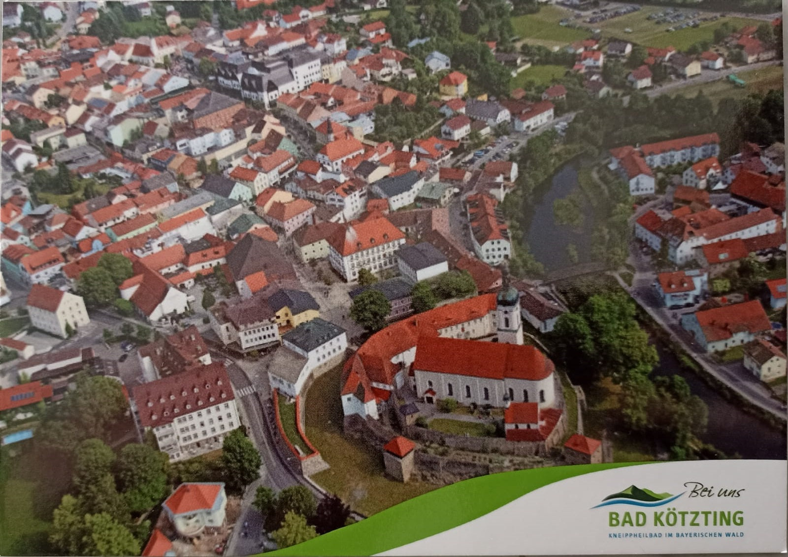 Karte - 3 - Postkarte Luftaufnahme Bad Kötzting