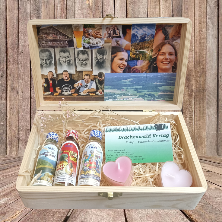 Kleine Box mit drei Spirituosen in Probiergröße